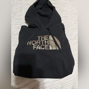 The Northface Black Hoody sweatshirt with Silver Lettering women’s XL